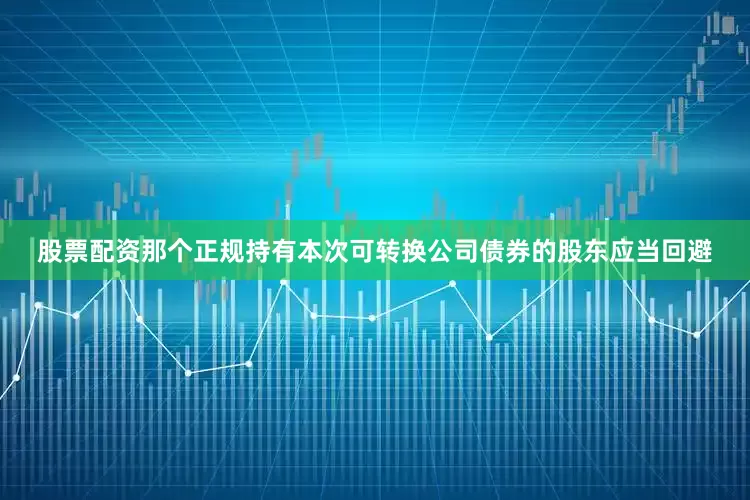 股票配资那个正规持有本次可转换公司债券的股东应当回避